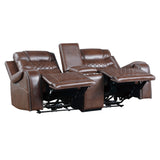 Putnam Brown Power Double Reclining Loveseat - Ornate Home