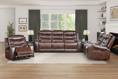 Putnam Brown Power Double Reclining Loveseat - Ornate Home