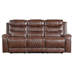Putnam Brown Power Double Reclining Sofa - Ornate Home