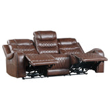 Putnam Brown Power Double Reclining Sofa - Ornate Home