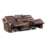 Putnam Brown Power Double Reclining Sofa - Ornate Home
