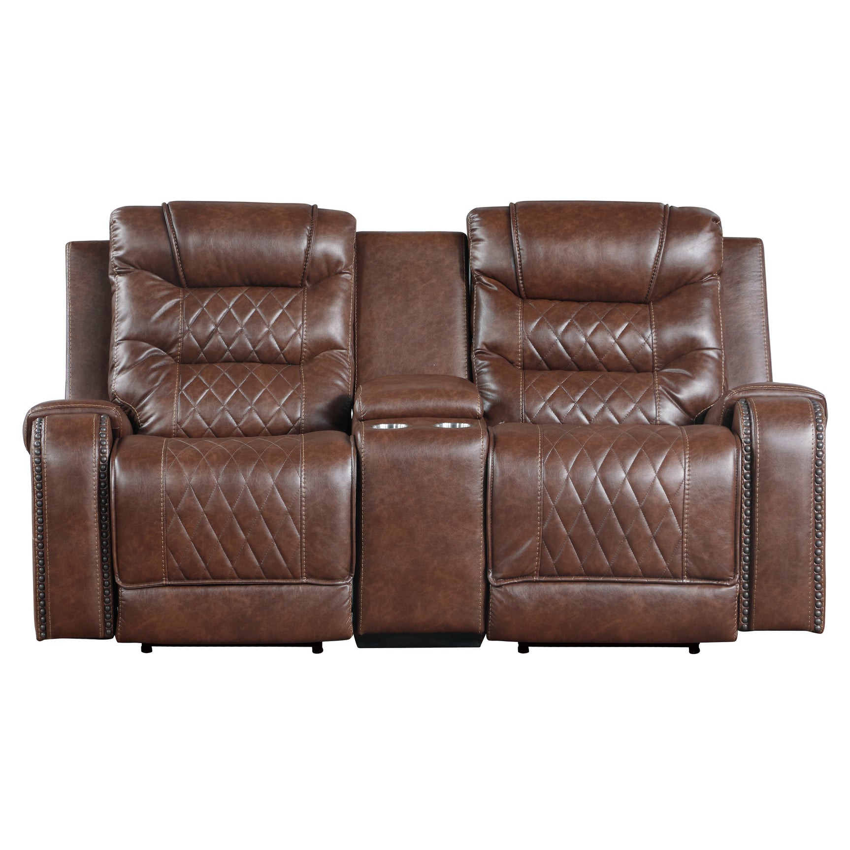 Putnam Brown Power Reclining Sofa and Loveseat - Ornate Home