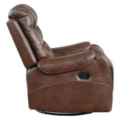 Putnam Brown Swivel Reclining Chair - Ornate Home