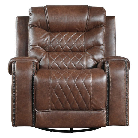 Putnam Brown Swivel Reclining Chair - Ornate Home