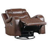 Putnam Brown Swivel Reclining Chair - Ornate Home