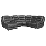 Putnam Gray 6-Piece Modular Power Reclining Sectional with Left Chaise - Ornate Home