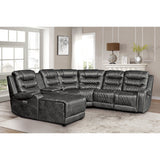 Putnam Gray 6-Piece Modular Power Reclining Sectional with Left Chaise - Ornate Home