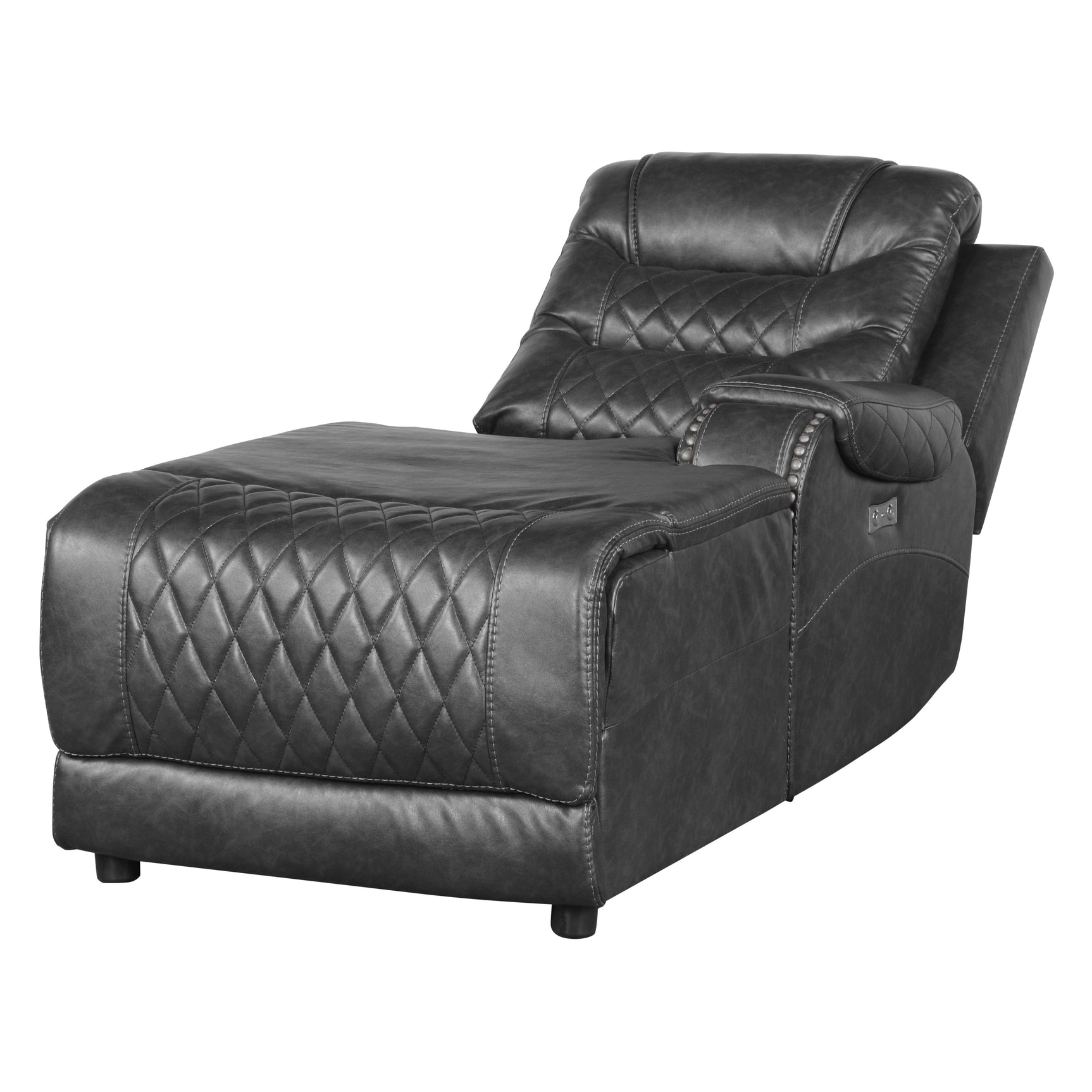 Putnam Gray 6-Piece Modular Power Reclining Sectional with Right Chaise - Ornate Home