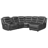 Putnam Gray 6-Piece Modular Power Reclining Sectional with Right Chaise - Ornate Home