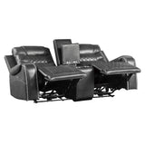 Putnam Gray Power Double Reclining Loveseat - Ornate Home