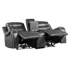 Putnam Gray Power Double Reclining Loveseat - Ornate Home