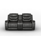 Putnam Gray Power Double Reclining Loveseat - Ornate Home