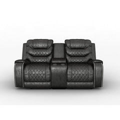 Putnam Gray Power Double Reclining Loveseat - Ornate Home