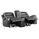 Putnam Gray Power Double Reclining Loveseat - Ornate Home