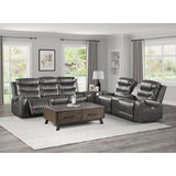 Putnam Gray Power Double Reclining Loveseat - Ornate Home