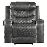 Putnam Gray Power Reclining Chair - Ornate Home