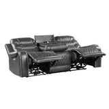 Putnam Gray Power Reclining Sofa and Loveseat - Ornate Home