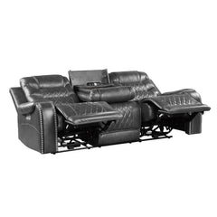Putnam Gray Power Reclining Sofa and Loveseat - Ornate Home