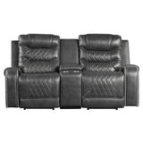 Putnam Gray Power Reclining Sofa and Loveseat - Ornate Home