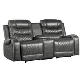 Putnam Gray Power Reclining Sofa and Loveseat - Ornate Home