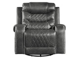 Putnam Gray Swivel Reclining Chair - Ornate Home