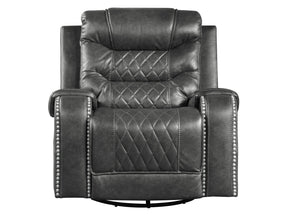 Putnam Gray Swivel Reclining Chair - Ornate Home