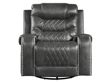 Putnam Gray Swivel Reclining Chair - Ornate Home