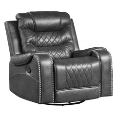 Putnam Gray Swivel Reclining Chair - Ornate Home