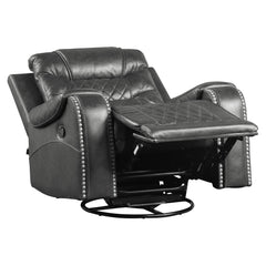 Putnam Gray Swivel Reclining Chair - Ornate Home