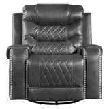 Putnam Gray Swivel Reclining Chair - Ornate Home