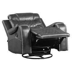 Putnam Gray Swivel Reclining Chair - Ornate Home