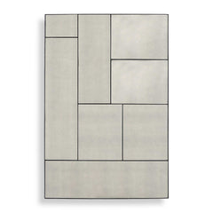 Puzzle Piece Black Oversized Mirror - Ornate Home
