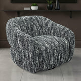 Pyrena Black Swivel Chair - Ornate Home