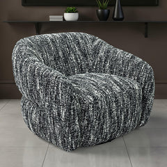 Pyrena Black Swivel Chair - Ornate Home