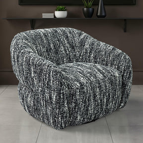 Pyrena Black Swivel Chair - Ornate Home