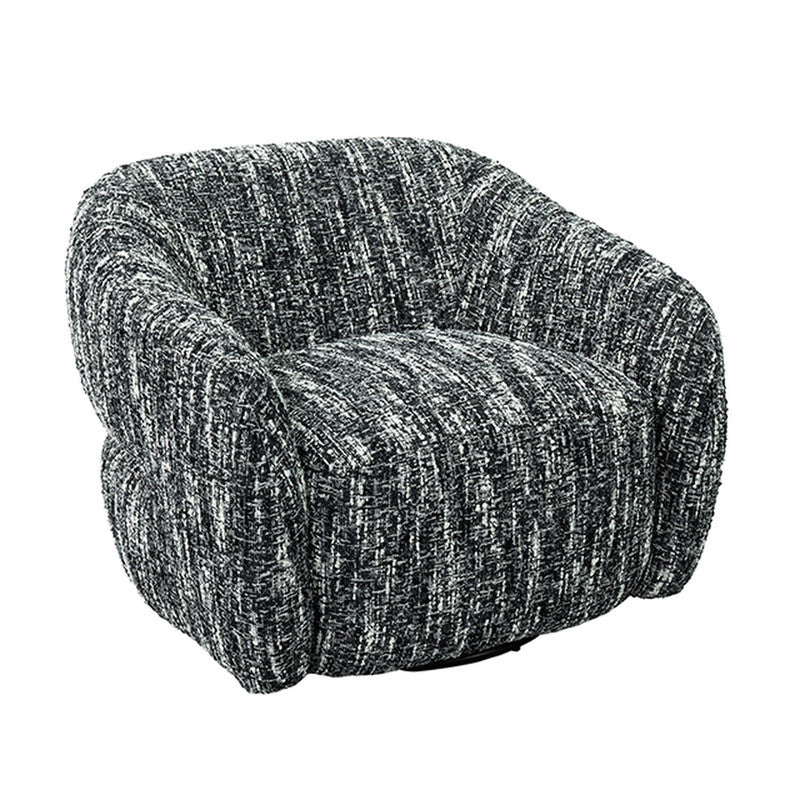 Pyrena Black Swivel Chair - Ornate Home