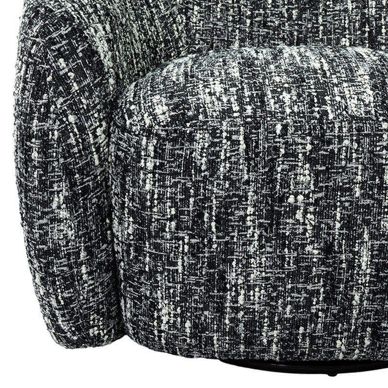 Pyrena Black Swivel Chair - Ornate Home