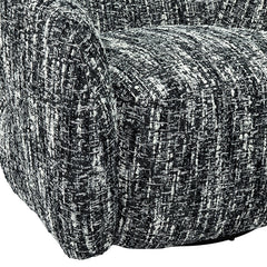 Pyrena Black Swivel Chair - Ornate Home