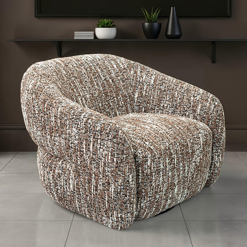 Pyrena Brown Swivel Chair - Ornate Home