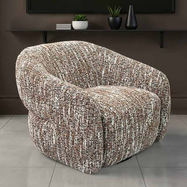 Pyrena Brown Swivel Chair - Ornate Home