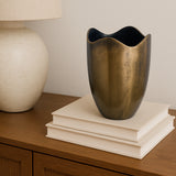 Athena Antique Brass Cast Aluminum Vase