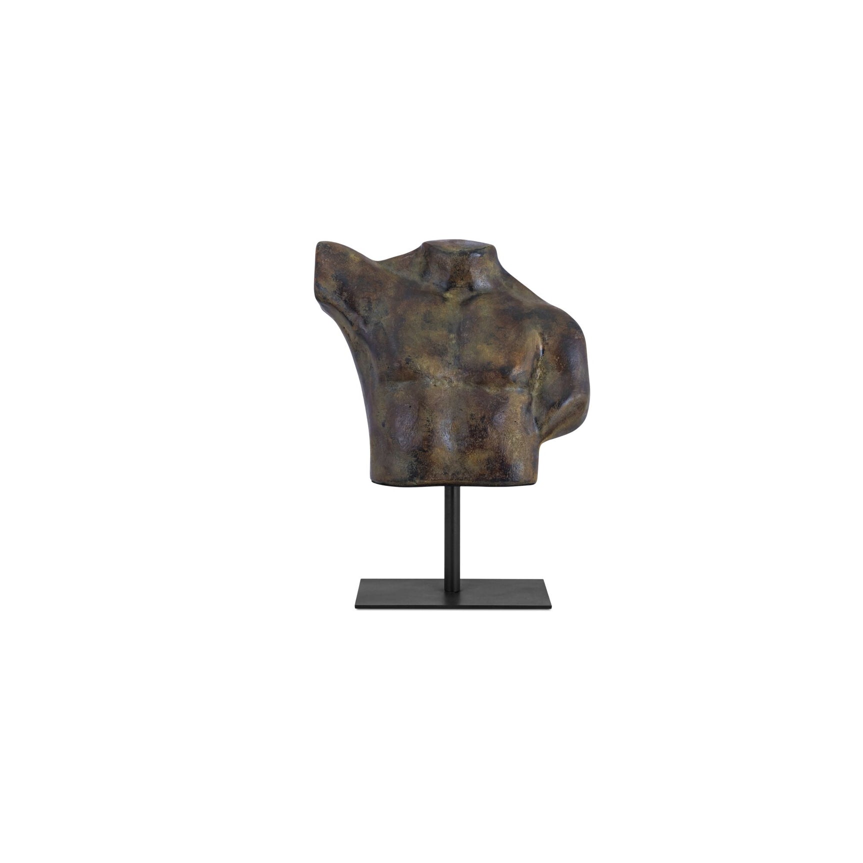 Victor Dark Green Patina Cast Aluminum Sculpture