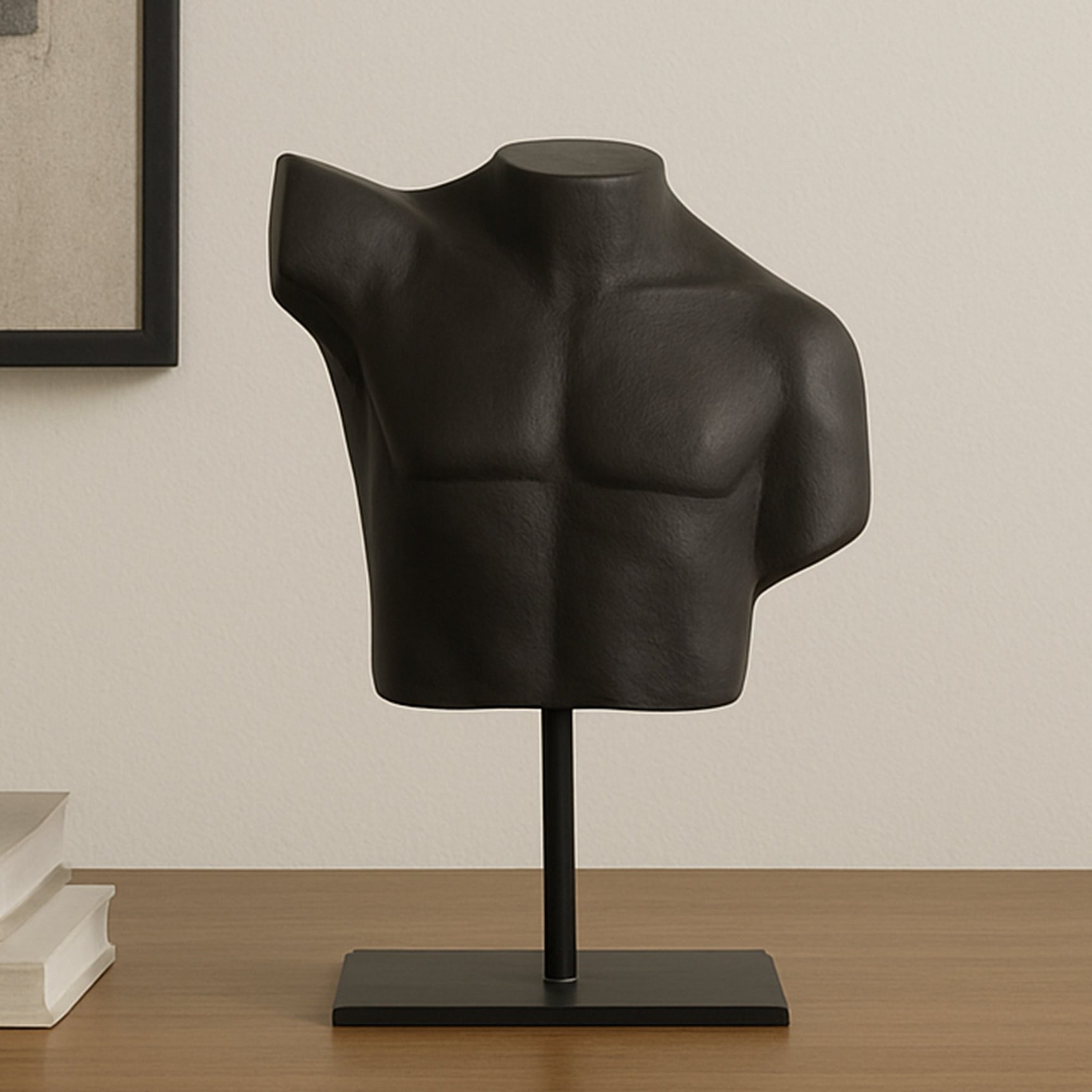Victor Aged Black Cast Alumiinum Sculpture