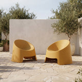 Nolla Yellow Outdoor Accent Chair (Set of 2)