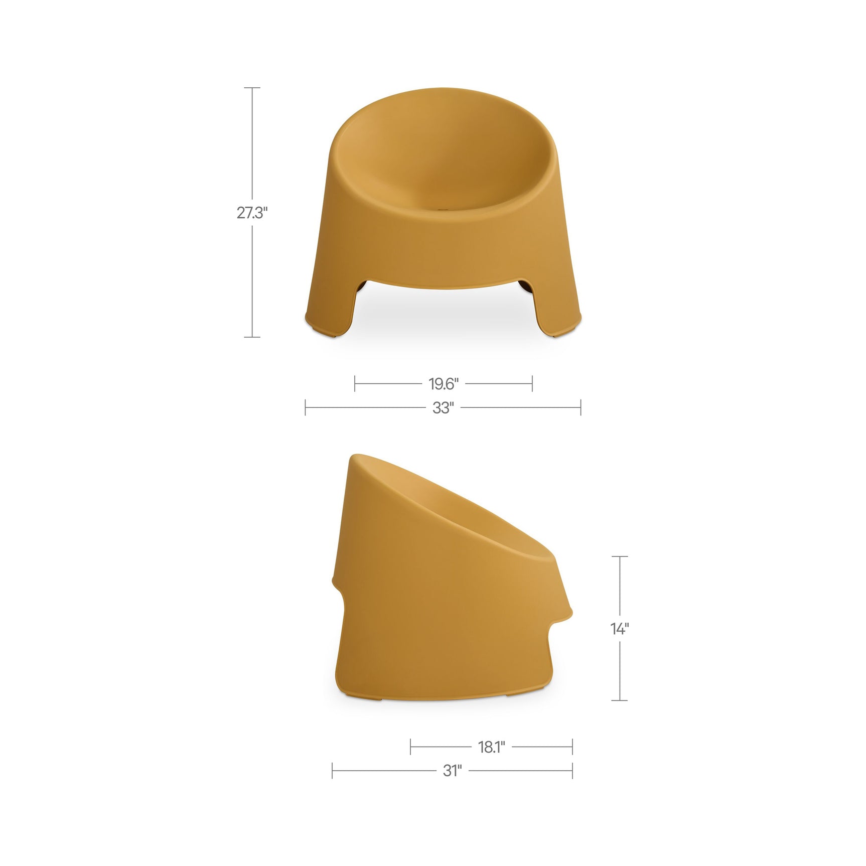 Nolla Yellow Outdoor Accent Chair (Set of 2)