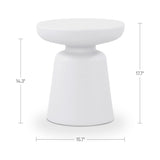 Ruth White Outdoor Side Table