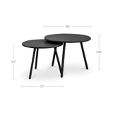 Kari Black Outdoor Nesting Coffee Table