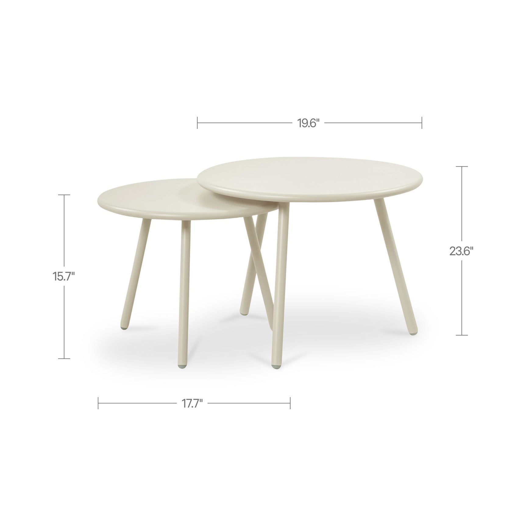 Kari Cream Outdoor Nesting Coffee Table