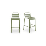 Kade Green Outdoor Bar Stool (Set of 2)