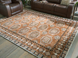 Qaabiz Sienna/Ivory/Black Large Rug (Online Special Price) - Ornate Home
